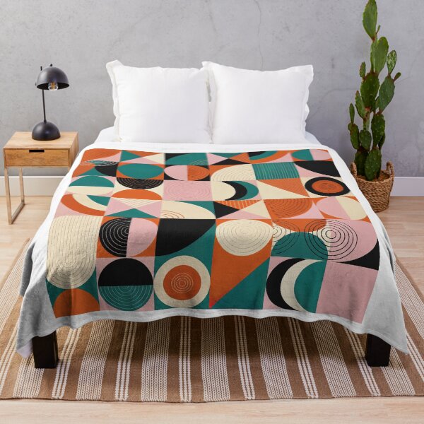 Item preview, Geometric tile pattern in retro colors designed and sold by benjaminmayer99.
