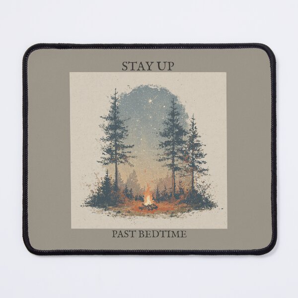 Item preview, Stay Up Past Bedtime | Vintage Campfire Under the Stars designed and sold by Bound for Wonder.