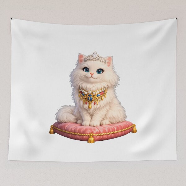 Item preview, Cute 3D Persian Cat Diamond Tiara Crown Royal Sticker designed and sold by MIROUZ2000.