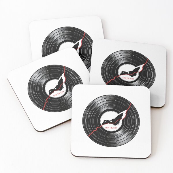 Item preview, Spin The City Montréal Island Vinyl Record Music Graphic designed and sold by Fenay Designs.