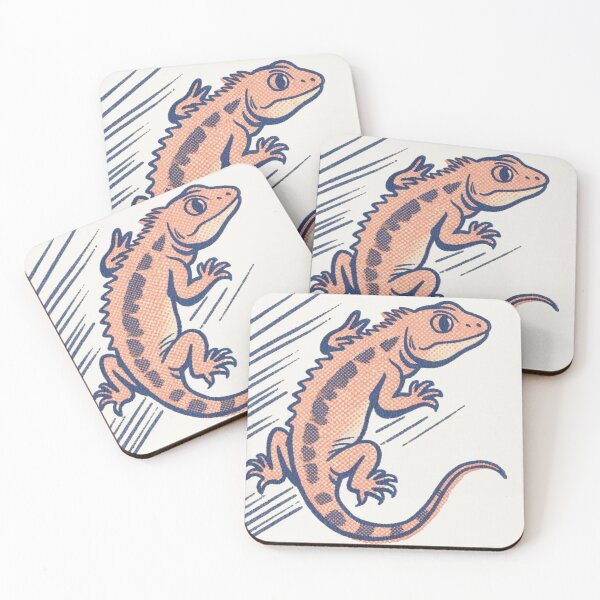 Item preview, Retro Textured Lizard – Vintage Risograph Reptile Streetwear T-Shirt designed and sold by FIREDesignsPOD.
