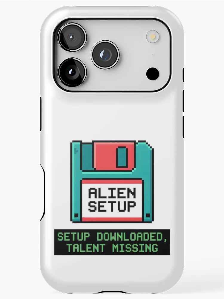 Thumbnail 1 of 4, iPhone Case, Setup Downloaded, Talent Missing - Sim Racing Humor designed and sold by GarageGraphics.