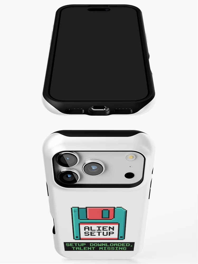 Thumbnail 3 of 4, iPhone Case, Setup Downloaded, Talent Missing - Sim Racing Humor designed and sold by GarageGraphics.