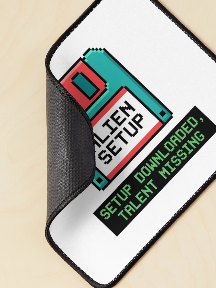 Thumbnail 2 of 5, Mouse Pad, Setup Downloaded, Talent Missing - Sim Racing Humor designed and sold by GarageGraphics.