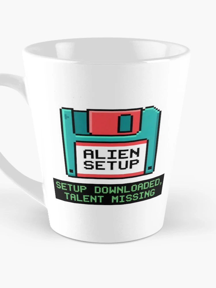 Thumbnail 3 of 4, Coffee Mug, Setup Downloaded, Talent Missing - Sim Racing Humor designed and sold by GarageGraphics.
