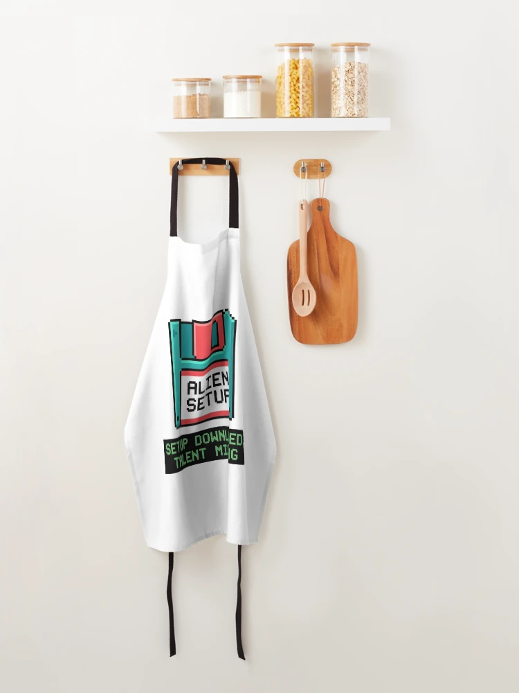 Thumbnail 4 of 6, Apron, Setup Downloaded, Talent Missing - Sim Racing Humor designed and sold by GarageGraphics.