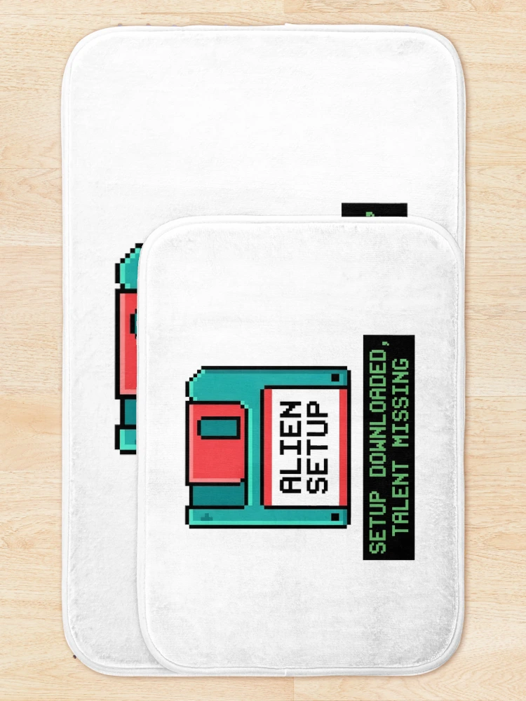 Thumbnail 5 of 6, Bath Mat, Setup Downloaded, Talent Missing - Sim Racing Humor designed and sold by GarageGraphics.