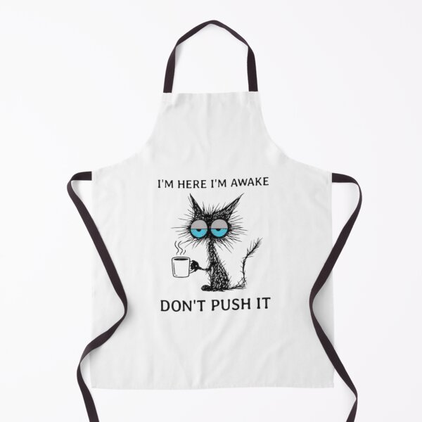 Item preview, Im Here Im Awake Dont Push It Coffee Cat designed and sold by Macias123.