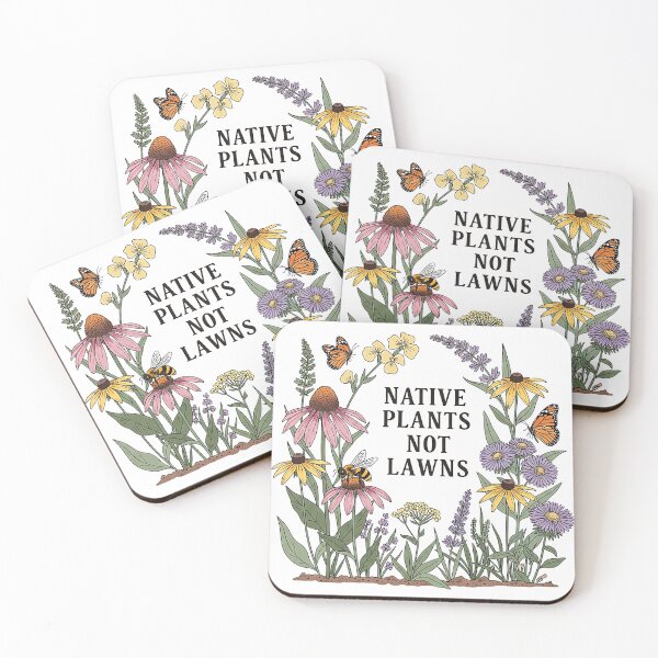 Item preview, Native Plants Not Lawns Illustration Cottagecore Wildflowers Art designed and sold by SholoStudio.