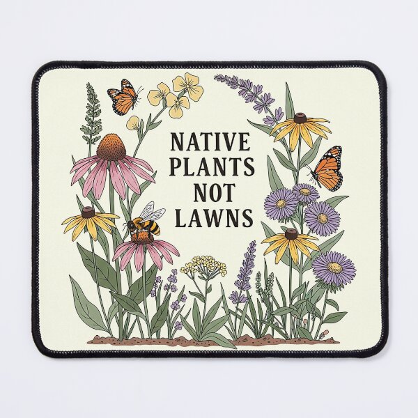 Item preview, Native Plants Not Lawns Illustration Cottagecore Wildflowers Art designed and sold by SholoStudio.