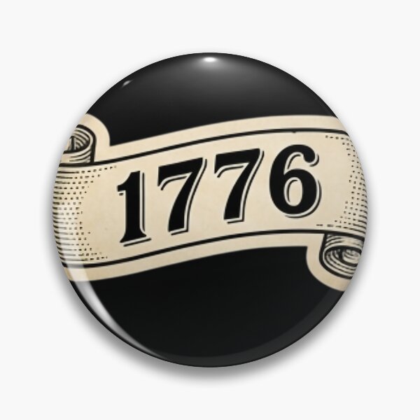 Item preview, Vintage 1776 Revolutionary War Ribbon Scroll Banner Engraving designed and sold by DarkOriginArts.