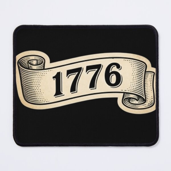 Item preview, Vintage 1776 Revolutionary War Ribbon Scroll Banner Engraving designed and sold by DarkOriginArts.