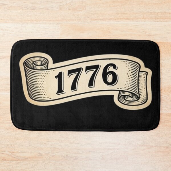 Item preview, Vintage 1776 Revolutionary War Ribbon Scroll Banner Engraving designed and sold by DarkOriginArts.