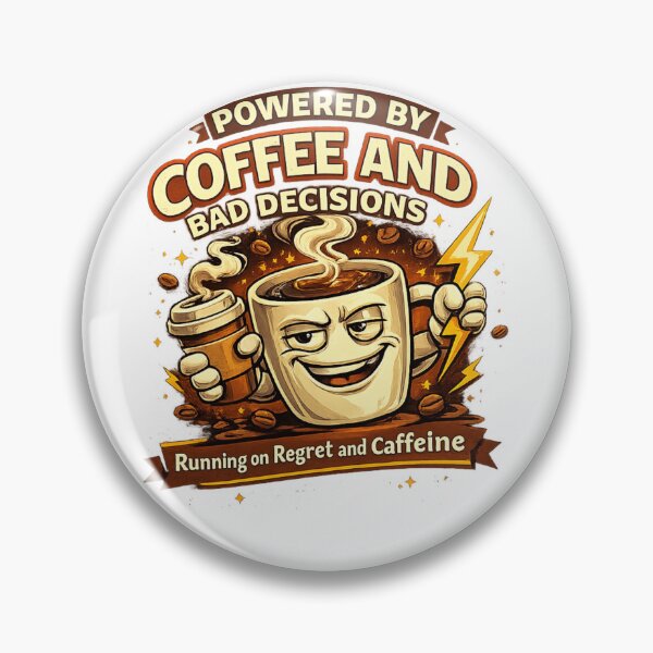 Item preview, Powered by Coffee and Bad Decisions designed and sold by PeterPunkt.