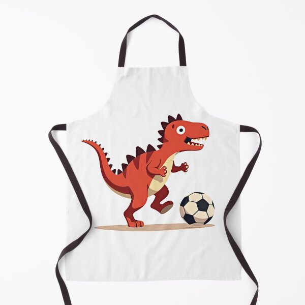 Item preview, Red Dinosaur Playing Soccer Football designed and sold by Prints by Mat.