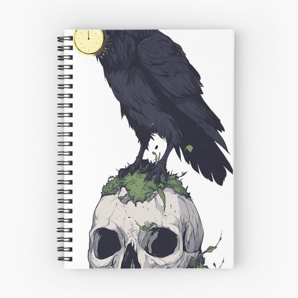 Item preview, Raven on Mossy Skull designed and sold by IllumeInk.