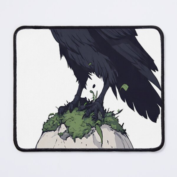 Item preview, Raven on Mossy Skull designed and sold by IllumeInk.