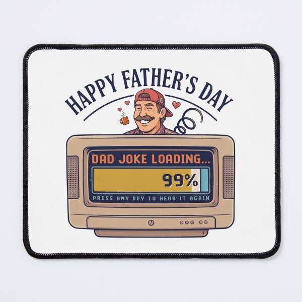 Item preview, Happy Father's Day Dad Joke Loading 99% Funny Dad Humor Retro Design designed and sold by ArcticFoxStudio.