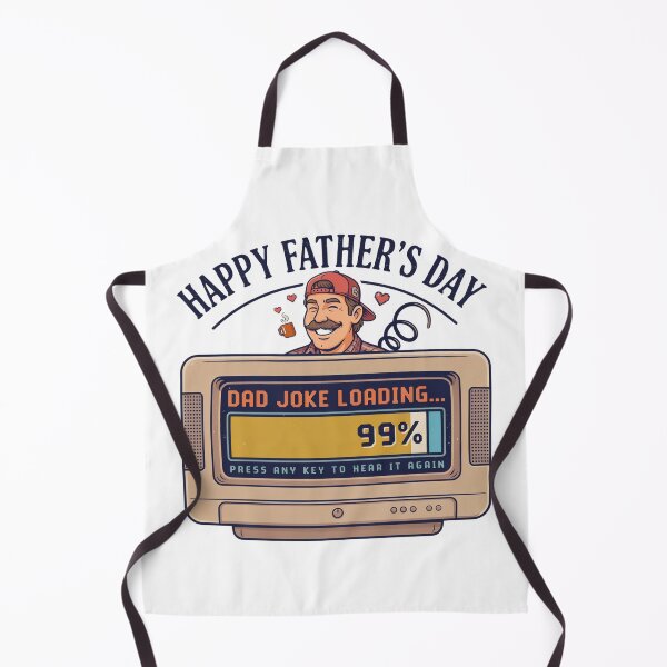 Item preview, Happy Father's Day Dad Joke Loading 99% Funny Dad Humor Retro Design designed and sold by ArcticFoxStudio.