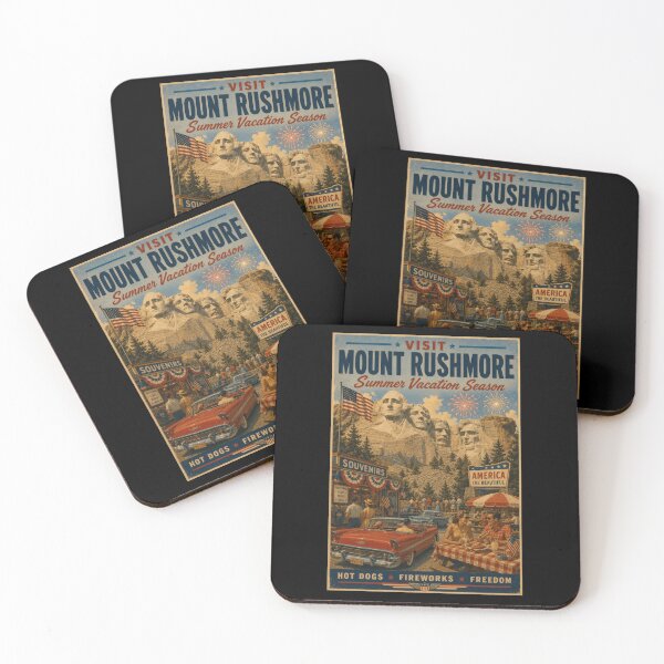 Item preview, Visit Mount Rushmore Summer Vacation Season Vintage Travel Poster designed and sold by TheTrendsDesk.