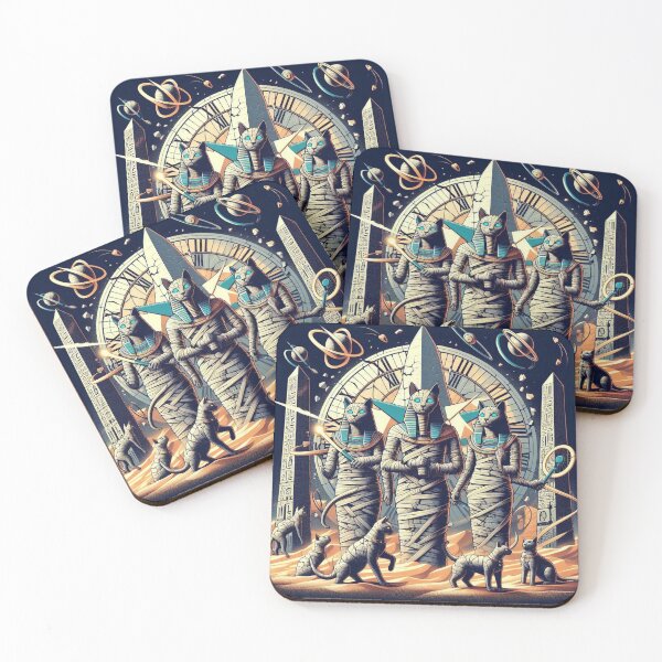 Item preview, Cosmic Cat Pharaohs – Time of Eternity  designed and sold by Dogandesighn.