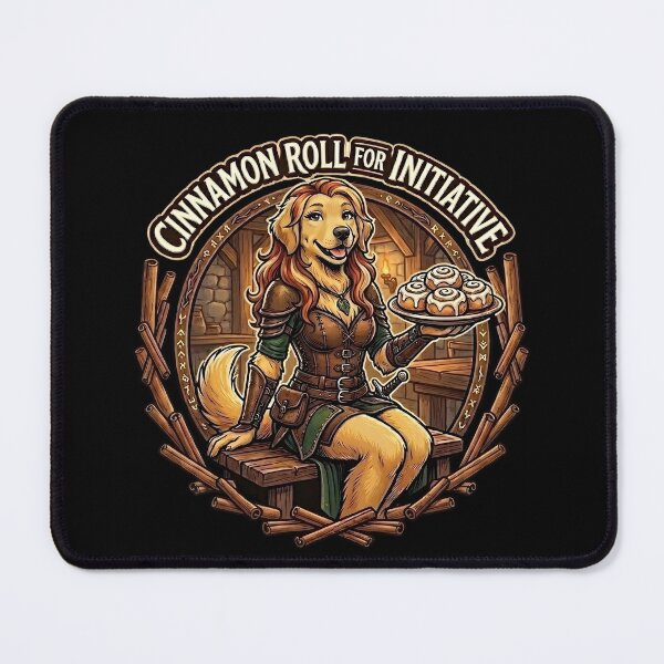 Item preview, Cinnamon Roll for Initiative – Cute Anthro Golden Retriever RPG Tavern Maid designed and sold by Trevor Cutler.