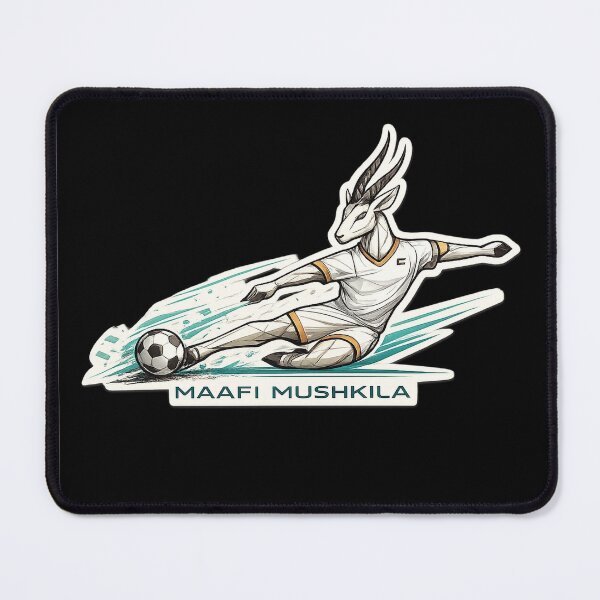 Item preview, Maafi Mushkila Goalkeeper Gazelle Sticker – Desert Football Spirit Design designed and sold by RDcollections.
