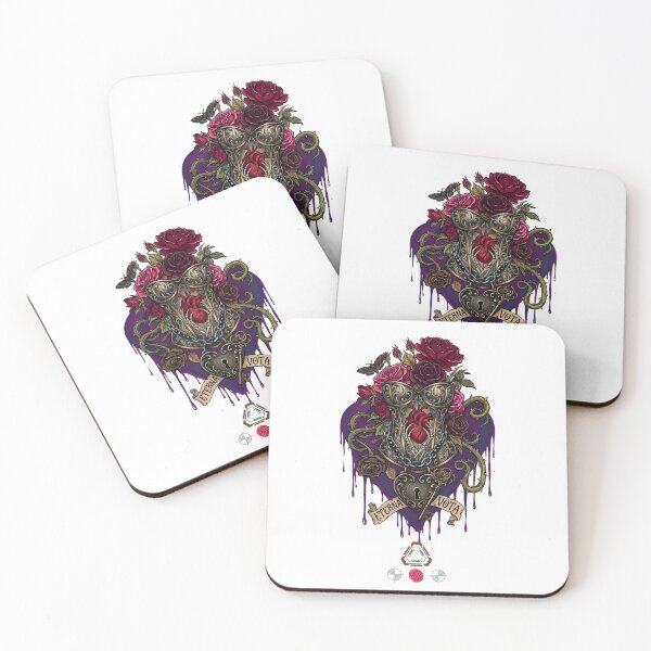 Item preview, Eterna Vota – Gothic Heart Lock & Skeleton Hands designed and sold by m-yoga-store.