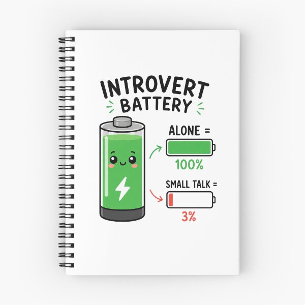 Artikelvorschau, Introvert Battery: 100 % Smalltalk, 3 % lustiges Geschenk für Introvertierte entworfen und verkauft von INVITOARTE.