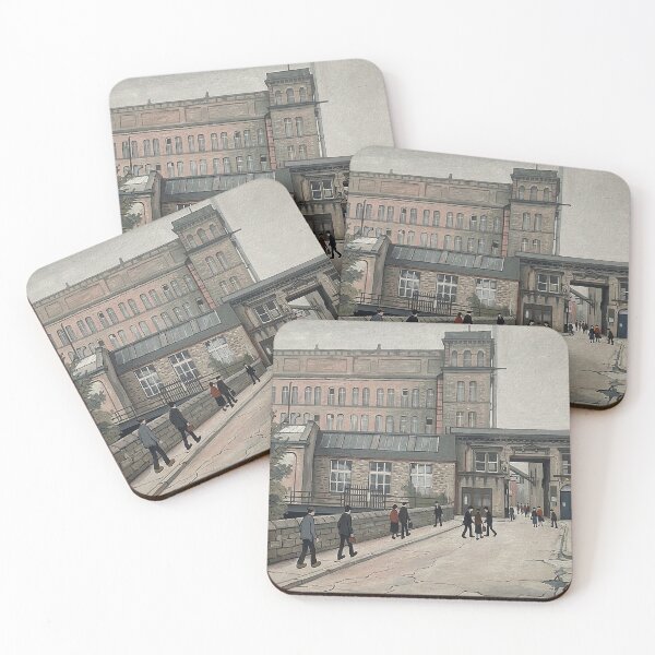 Item preview, Asquith Bottom Mills Sowerby Bridge in Lowry Style designed and sold by ArtworkNorth.