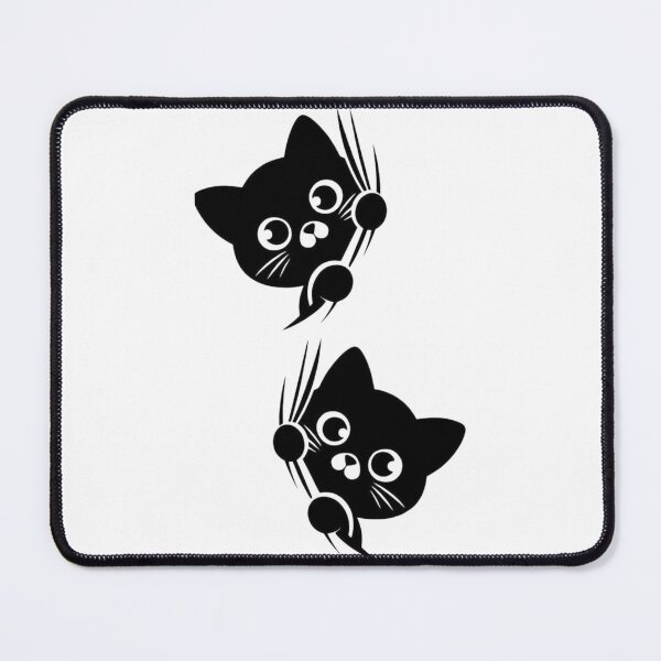 Item preview, Two Peeking Black Cats Cute Silhouette Illustration designed and sold by Macias123.