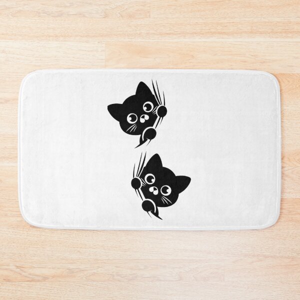 Item preview, Two Peeking Black Cats Cute Silhouette Illustration designed and sold by Macias123.
