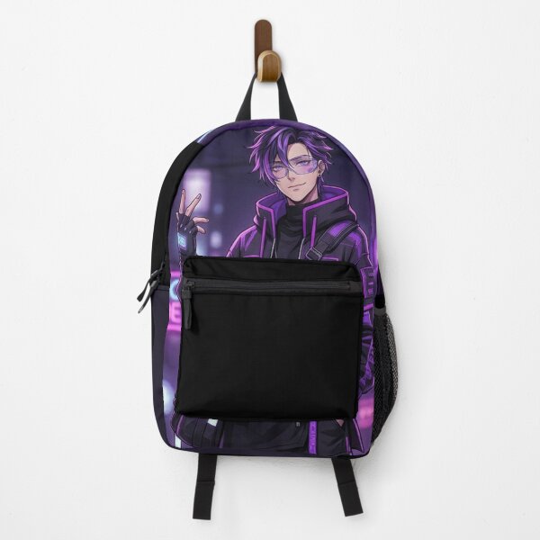 Item preview, Cyberpunk Anime Streetwear T-Shirt – Purple & Black Techwear Design designed and sold by GADS_STUDIO.