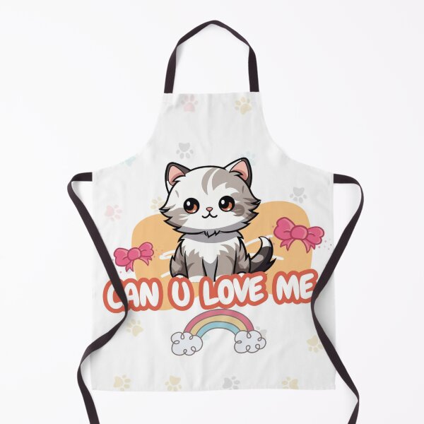 Item preview, Cute Cat Love Sticker – "Can U Love Me ?" Kawaii Cat Cartoon Sticker for Laptop, Water Bottle & Journal designed and sold by FashionEmpire86.