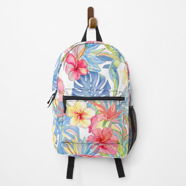 Item preview, Hawaiian Jungle Tropical Foliage, Pink Azure Blue designed and sold by PixDezines.