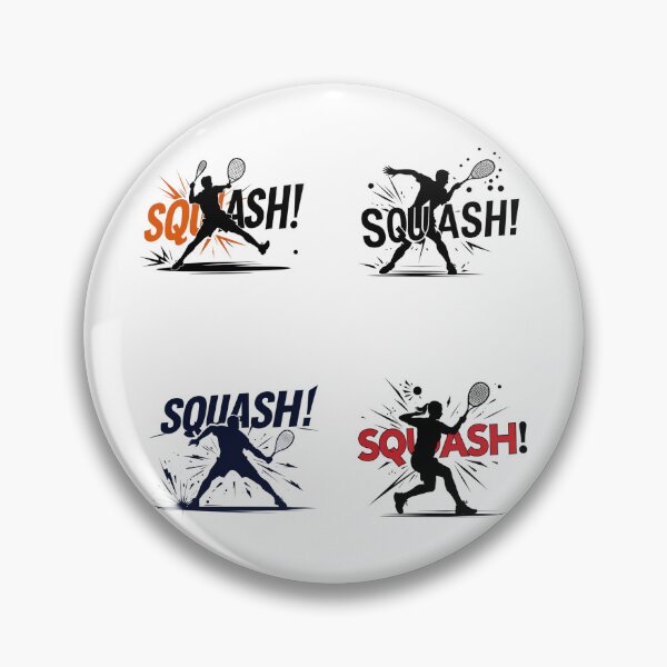 Item preview, Squash Player Sticker Pack 4 in 1 Comic Sports Design  designed and sold by RareVisuals.