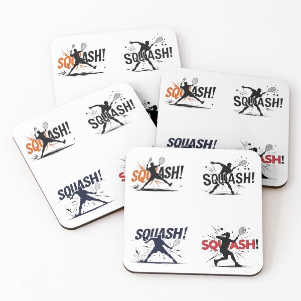 Item preview, Squash Player Sticker Pack 4 in 1 Comic Sports Design  designed and sold by RareVisuals.