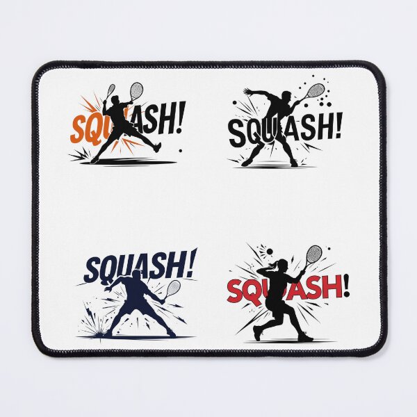 Item preview, Squash Player Sticker Pack 4 in 1 Comic Sports Design designed and sold by RareVisuals.