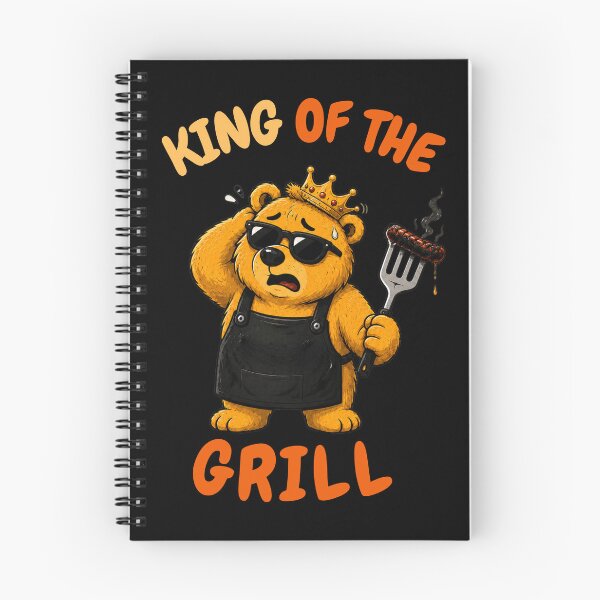 Item preview, Funny King of the Grill Bear BBQ Dad Gift designed and sold by Fangtasia77.