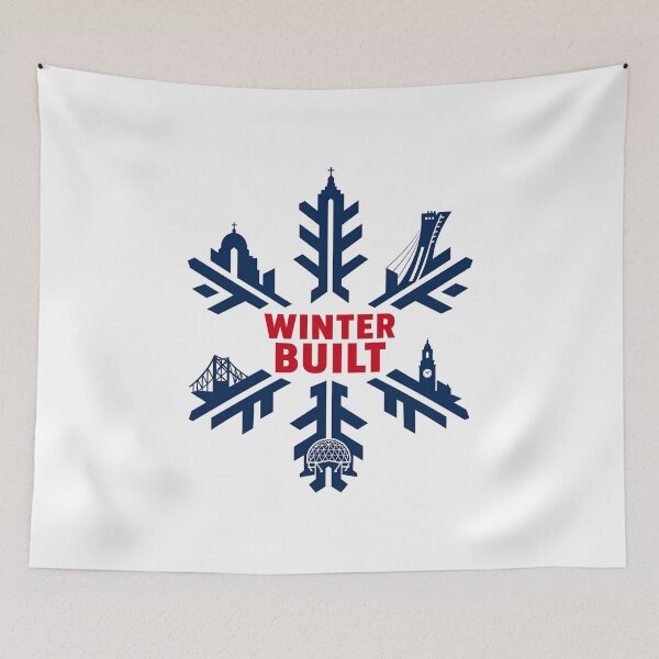 Item preview, Winter Built Montreal Landmark Snowflake Graphic designed and sold by Fenay Designs.