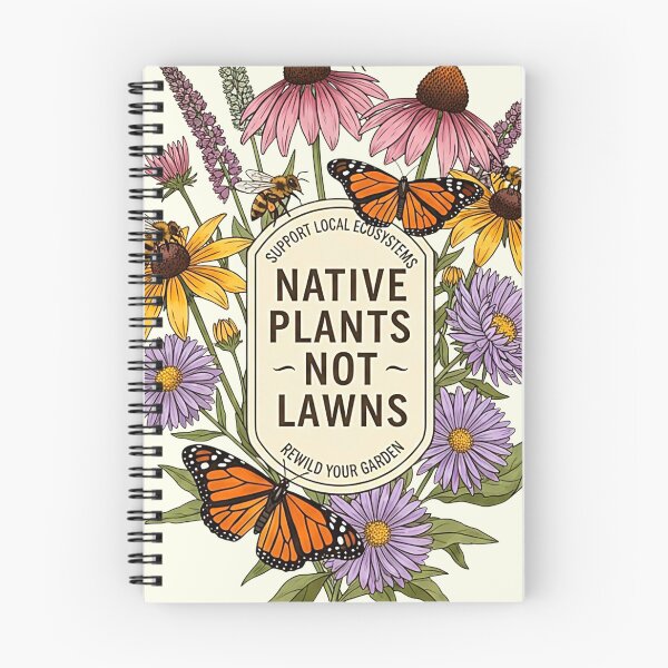 Item preview, Vintage Native Plants Not Lawns Pollinator Garden Art designed and sold by SholoStudio.
