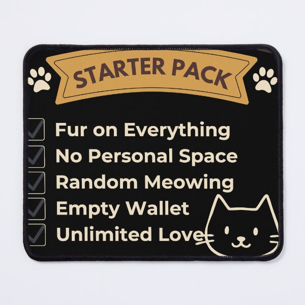 Item preview, Cat Owner Starter Pack Funny Cat Lover Checklist T-Shirt designed and sold by Uvclick.