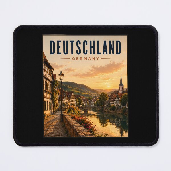 Item preview, Germany Riverside Village Travel Poster designed and sold by Tienda-Vane.