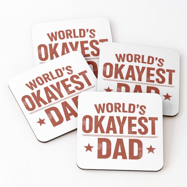 Item preview, World's Okayest Dad Funny Father's Day Typography Design designed and sold by ArcticFoxStudio.