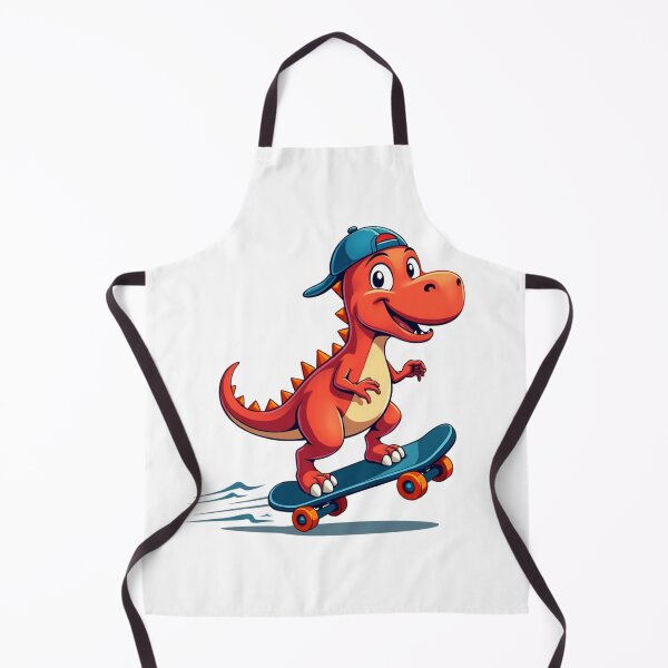 Item preview, Red Dinosaur Skateboarding in a Cap designed and sold by Prints by Mat.