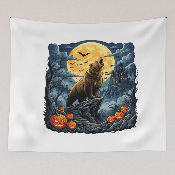 Item preview, spooky fox West Highland White Terrier Moon halloween designed and sold by ArtDesignTp.
