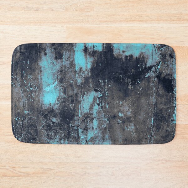 Item preview, Cyberpunk Cyan and Black Grunge Texture - Neon Blue Distressed Concrete Pattern designed and sold by L&L.