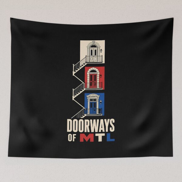 Item preview, Doorways of MTL Montreal Spiral Staircase Triplex Art designed and sold by Fenay Designs.