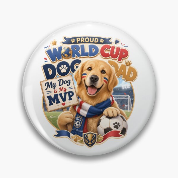 Item preview, Proud World Cup Dog Dad Golden Retriever Kawaii Scarf designed and sold by Ashley critters.
