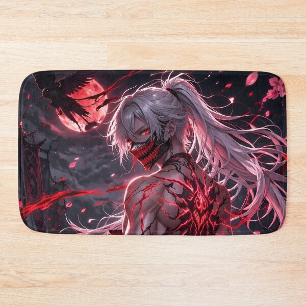 Item preview, Crimson Demon Slayer Warrior | Dark Blood Aura Samurai Anime Fantasy Sword Art designed and sold by Dyan4.